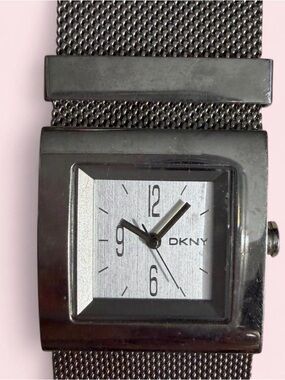DKNY stainless steel Square Mesh Bracelet Watch